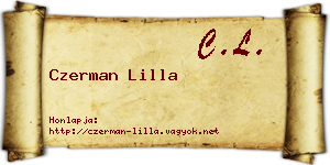 Czerman Lilla névjegykártya